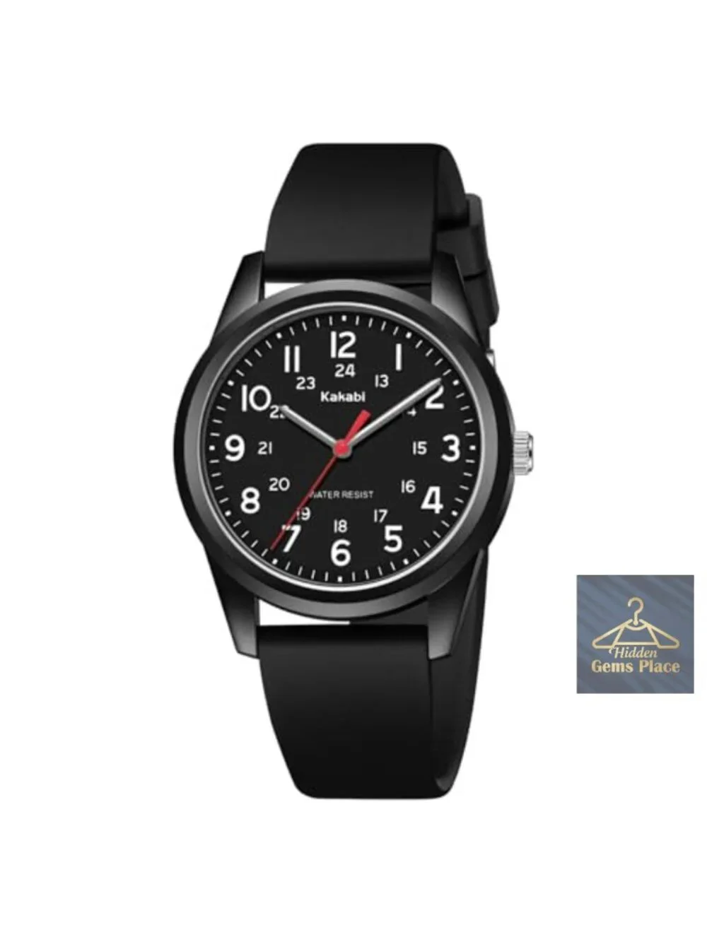 Unisex Quartz Wristwatch Military Time Silicone Strap Analog Easy Read